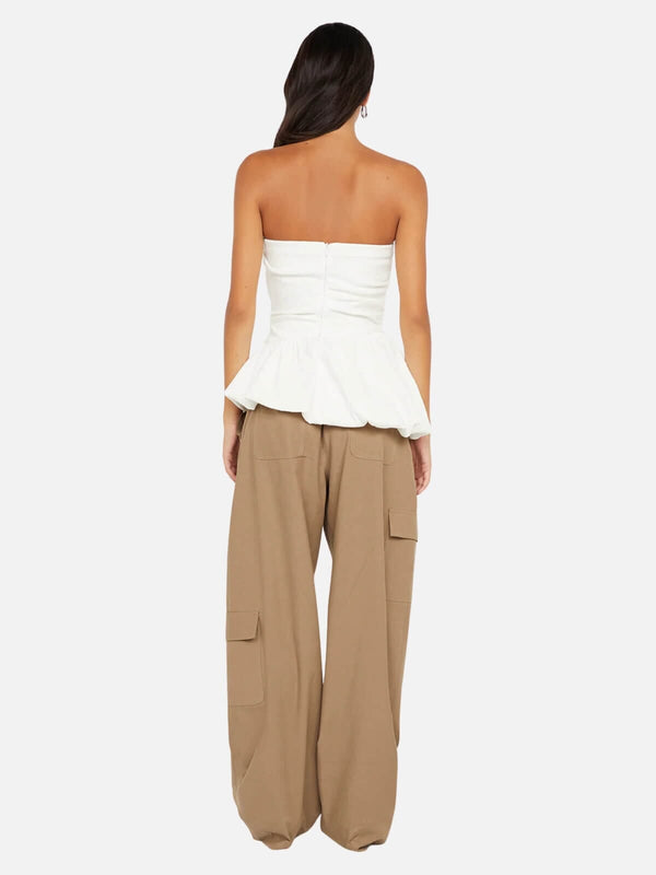 Perlu Rowena Strapless Top - White