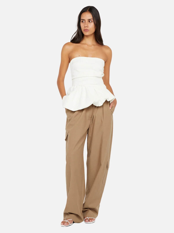 Perlu Rowena Strapless Top - White