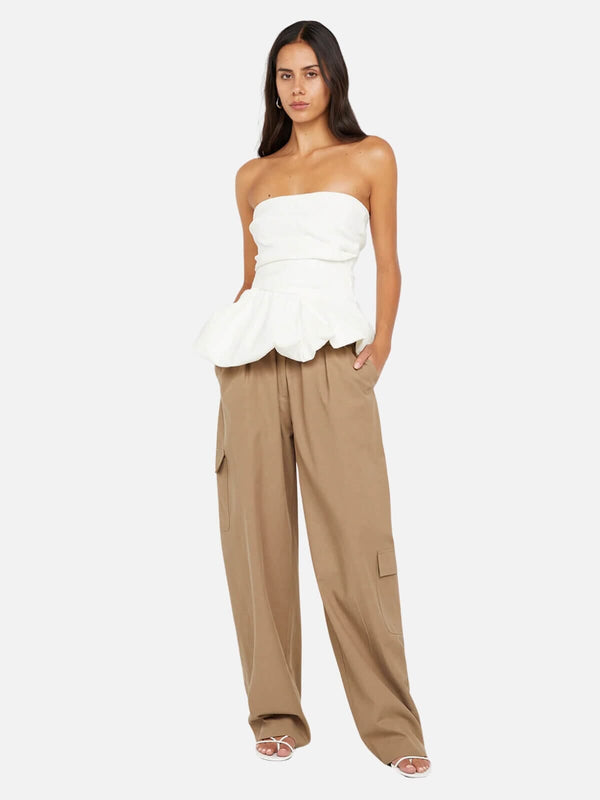 perlu Rowena Strapless Top - White