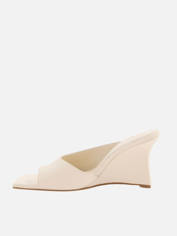 perlu Shiva Leather Wedge - Ivory