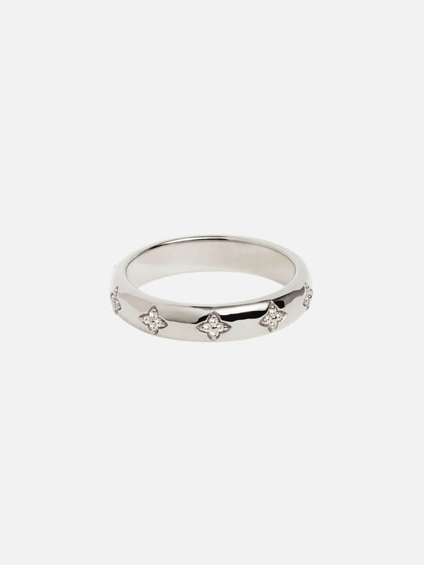 perlu Sterling Silver Bloom With You Lotus Ring