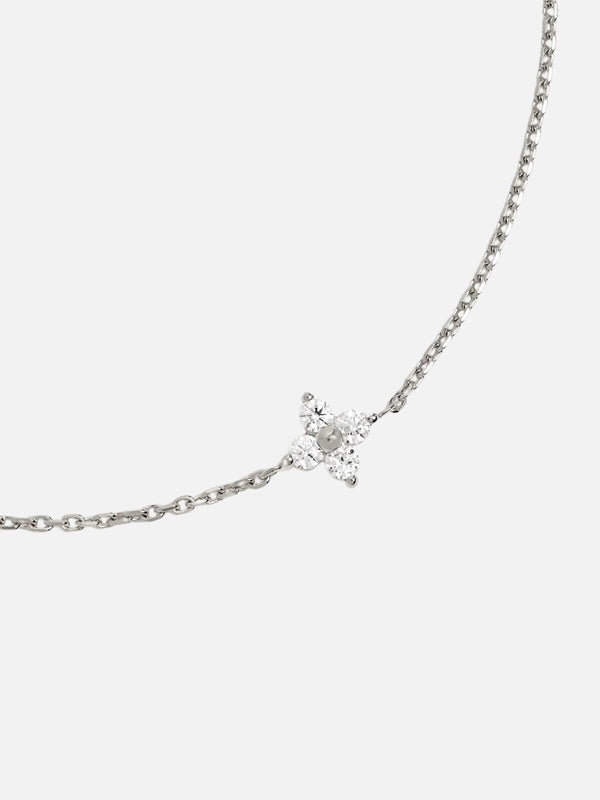 Perlu Sterling Silver Crystal Bloom Bracelet