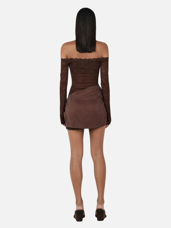 Perlu Tahnee Mini Dress - Chocolate