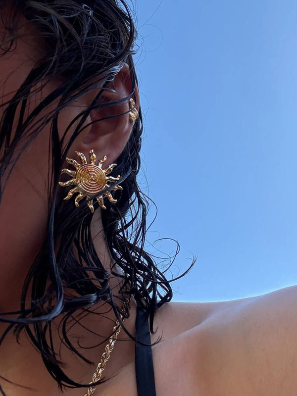 Perlu The Ibizia Sun Earrings - Gold