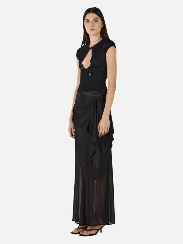 Perlu Vesper Silk Skirt - Black