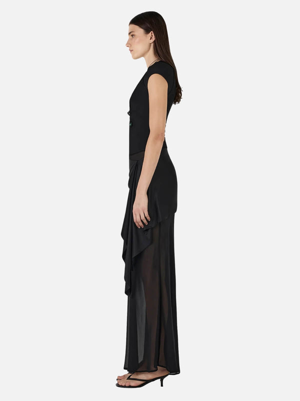 Perlu Vesper Silk Skirt - Black