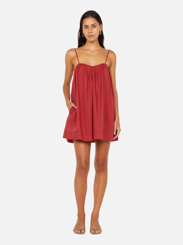 perlu Vivian Mini Dress - Cherry