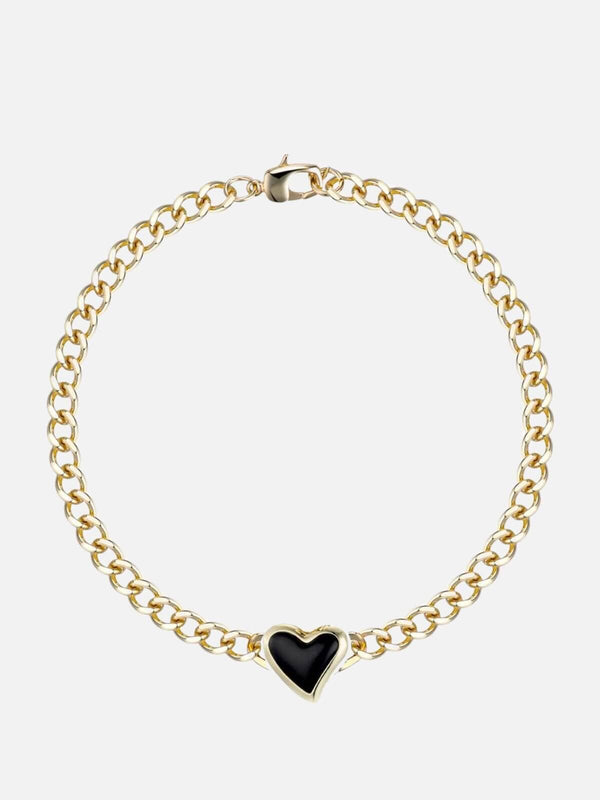perlu Whitney Heart Choker: 18K Gold Plating