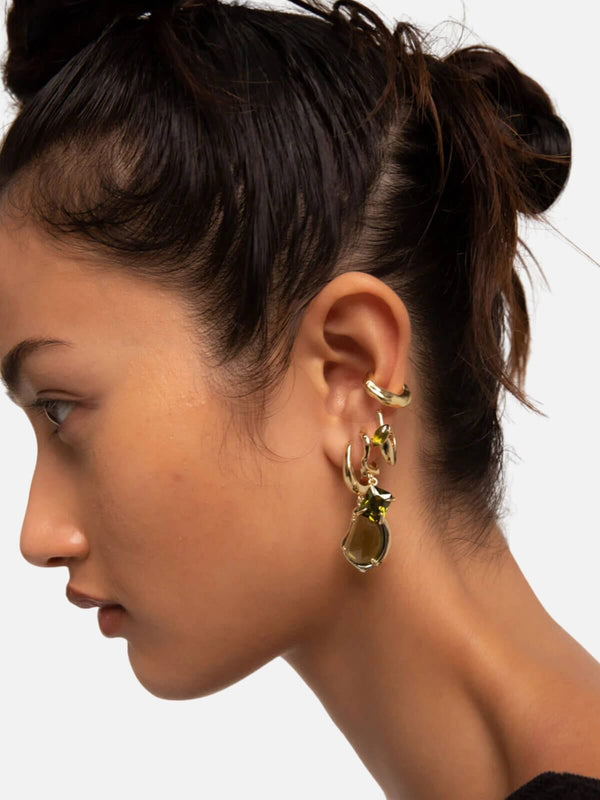 Perlu Wonky Ear Cuff: Brass + 18K Gold Plating