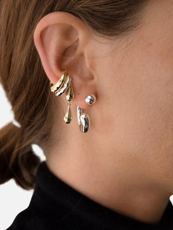 Perlu Wonky Ear Cuff: Solid Sterling Silver