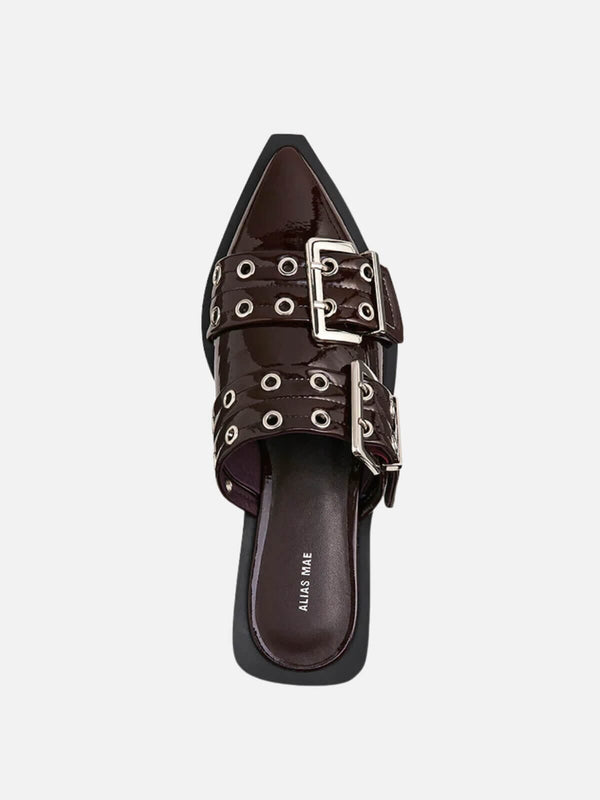 Perlu Zinia - Burgundy Crinkle Patent