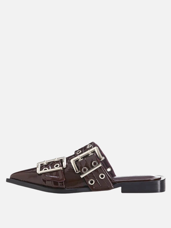 perlu Zinia - Burgundy Crinkle Patent