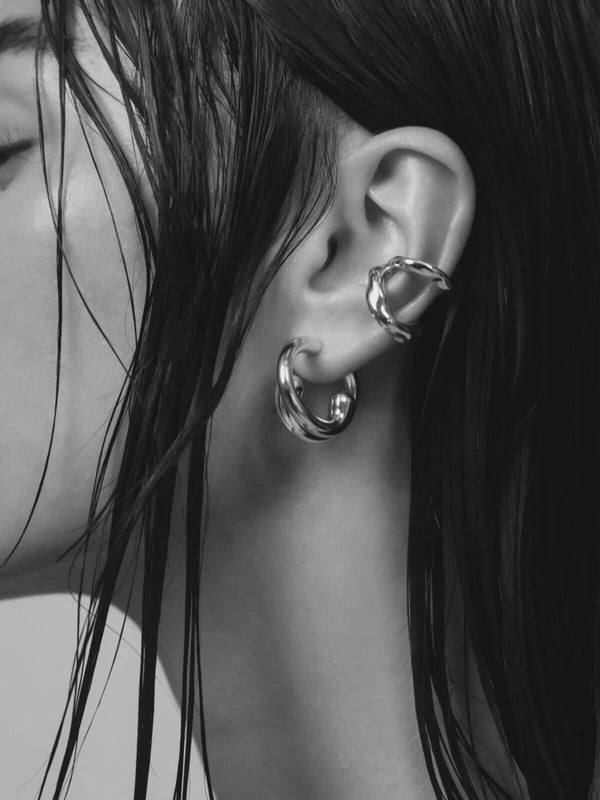 Perlu Rhapsody Double Ear Cuff: Solid Sterling Silver