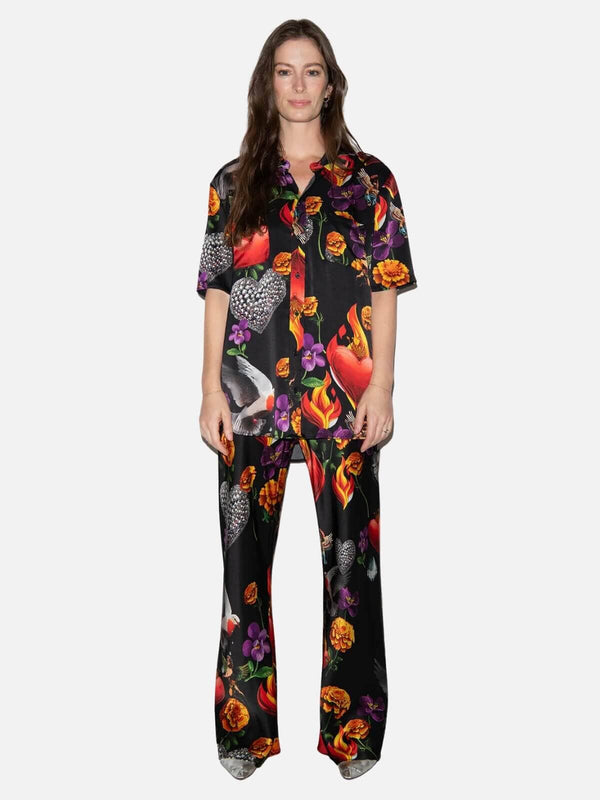 perlu Short Sleeve Boyfriend Shirt - Dearly Beloved Black