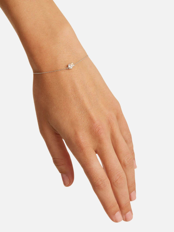 Perlu Sterling Silver Kindred Birthstone Bracelet - April