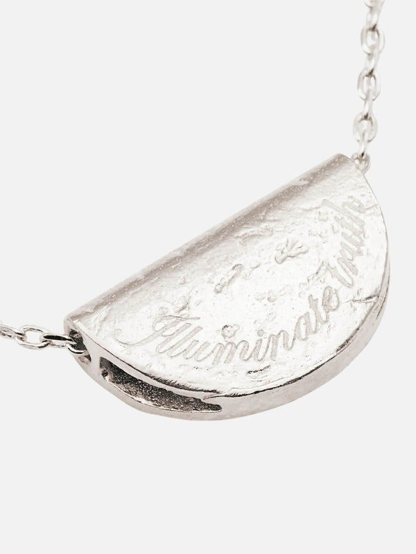 Perlu Sterling Silver Lotus Birthstone Necklace - November | Citrine