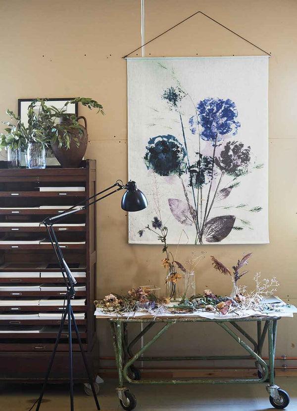Pernille Folcarelli Flower Bouquet Wall Hanging Blue