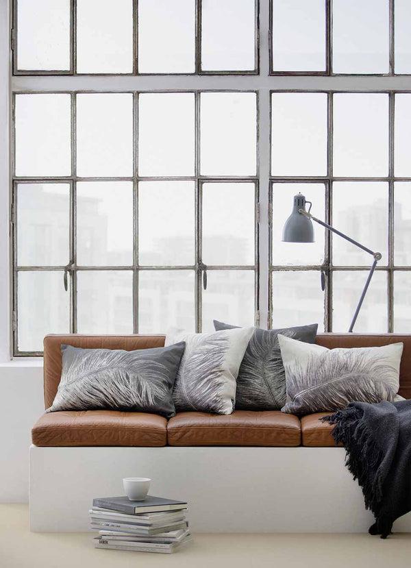 Pernille Folcarelli Feather Cushion Dark Grey