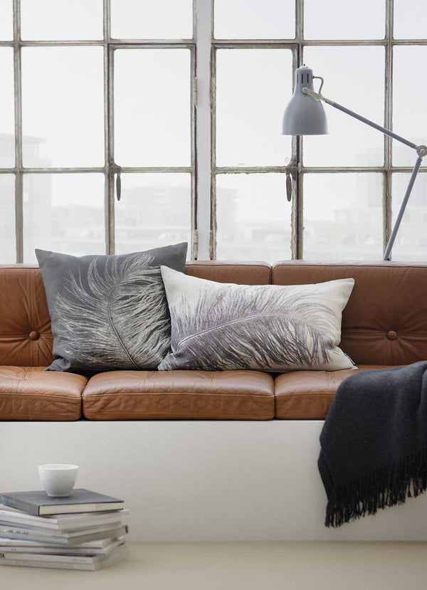 Pernille Folcarelli Feather Cushion Light Grey