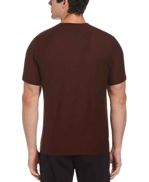 Perry Ellis Big & Tall Texture Block Tee Bitter Chocolate