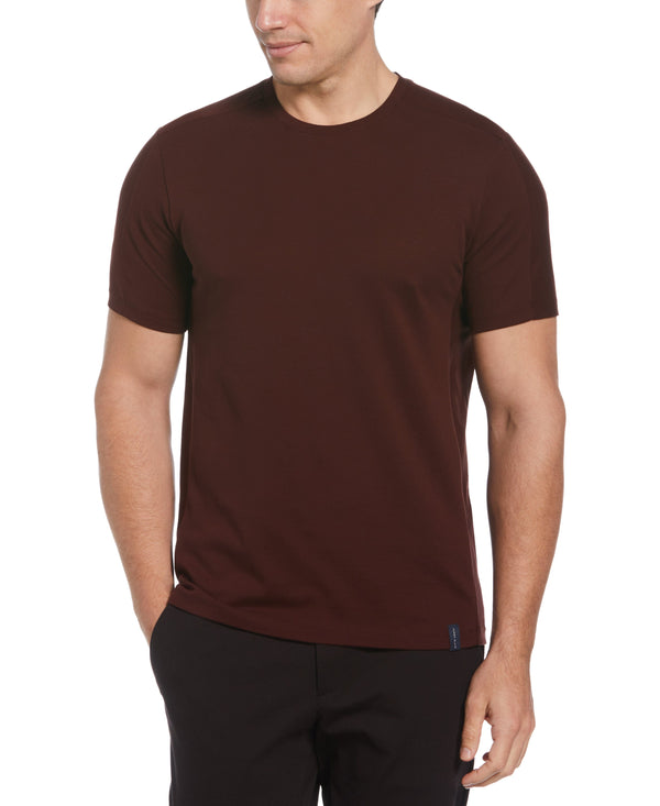 perry ellis Big & Tall Texture Block Tee Bitter Chocolate