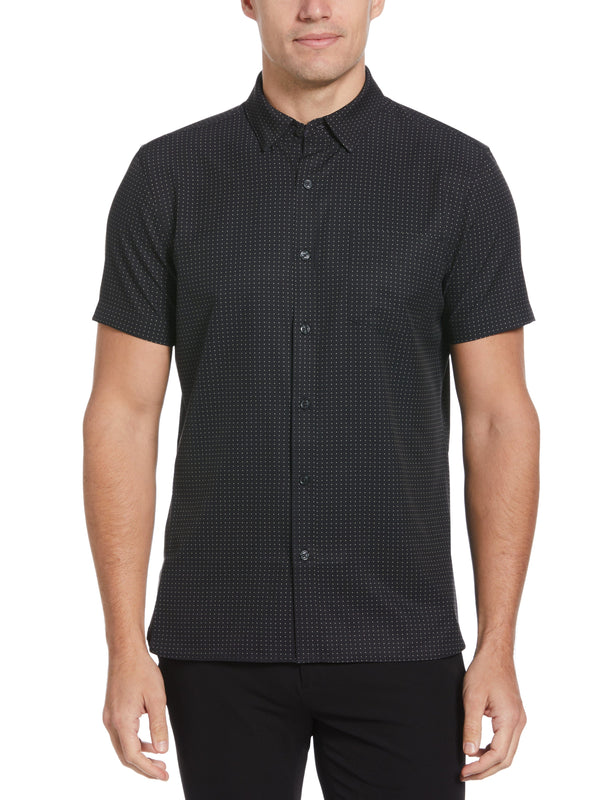 Perry Ellis Big & Tall Total Stretch Dot Print Shirt Aztec