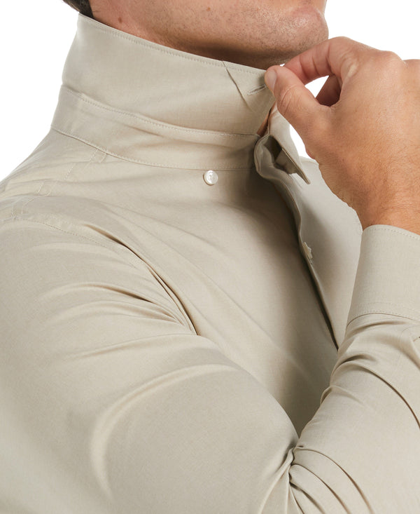 Perry Ellis Big & Tall Total Stretch Heather Shirt Abbey Stone