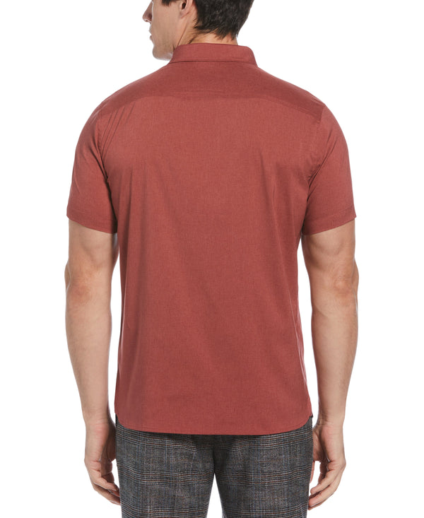 Perry Ellis Big & Tall Total Stretch Heather Shirt Sun Dried Tomato