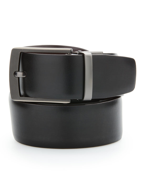 perry ellis Cabernet Leather Reversible Belt Black/Brown