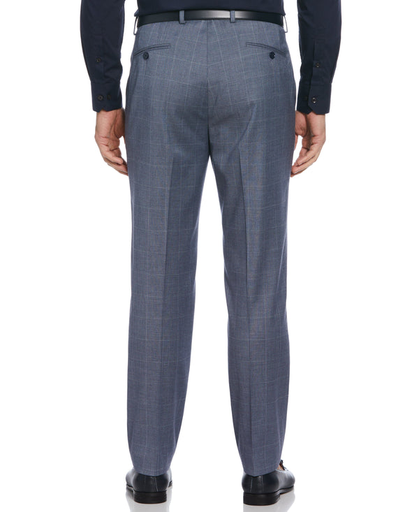 Perry Ellis Classic Fit Plaid Suit Pant Gray Blue Plaid