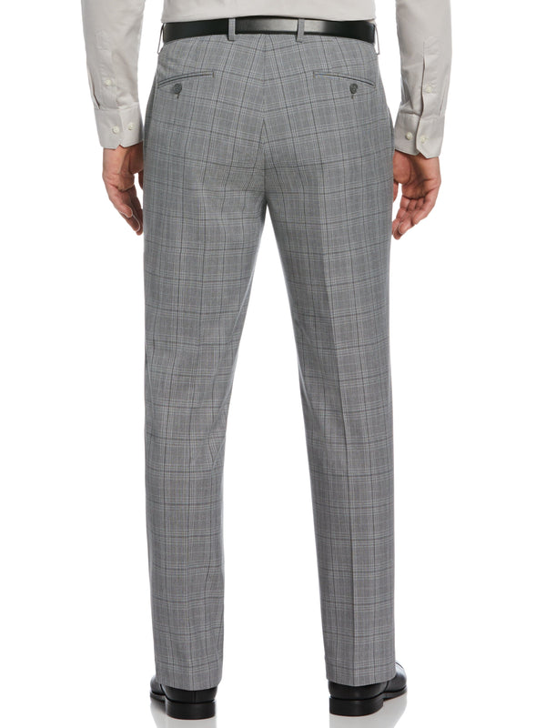 Perry Ellis Classic Fit Stretch Plaid Suit Pant Grey