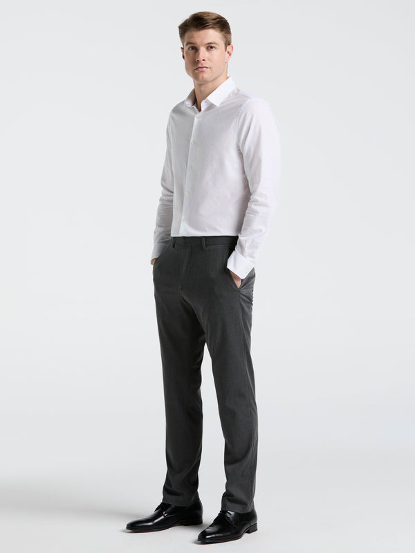 Perry Ellis Cotton Dobby Untucked Shirt Bright White