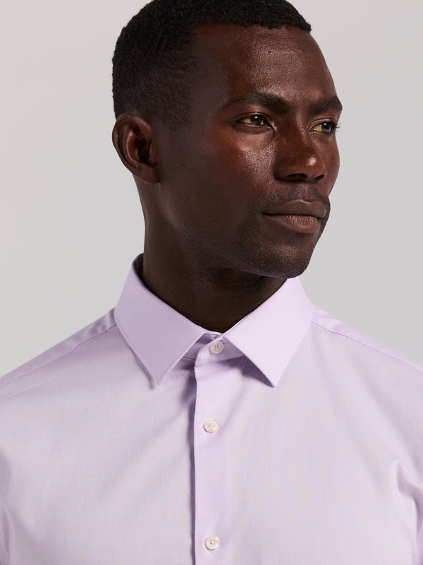 Perry Ellis Cotton Slim Fit Royal Oxford Dress Shirt Orchid Petal