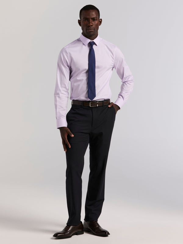 Perry Ellis Cotton Slim Fit Royal Oxford Dress Shirt Orchid Petal