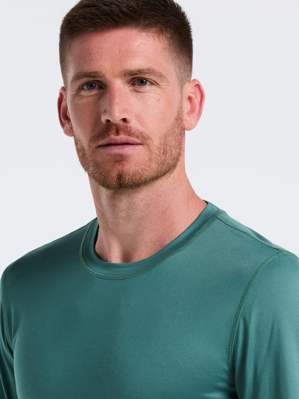 Perry Ellis Deluxe Touch Crew Neck Lounge Shirt Sagebrush Green