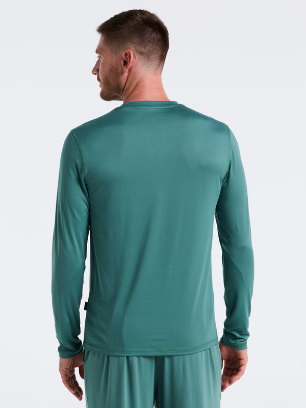 Perry Ellis Deluxe Touch Crew Neck Lounge Shirt Sagebrush Green