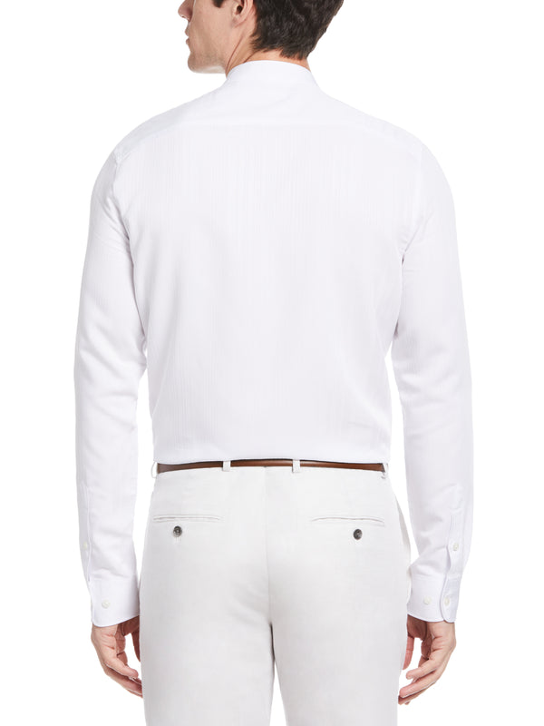 Perry Ellis Dobby Banded Stretch Collar Shirt Bright White