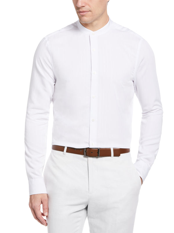perry ellis Dobby Banded Stretch Collar Shirt Bright White