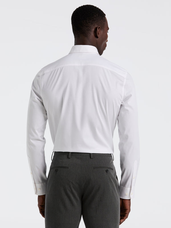 Perry Ellis Dobby Cotton Stretch Slim Fit Shirt Bright White