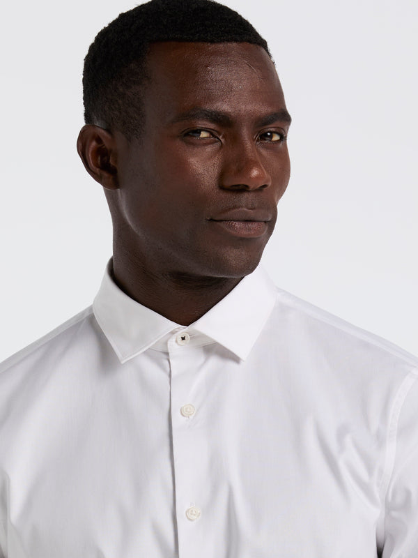 Perry Ellis Dobby Cotton Stretch Slim Fit Shirt Bright White