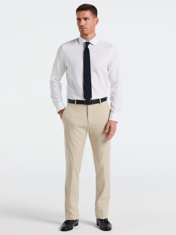 Perry Ellis Dobby Micro Diamond Print Dress Shirt White