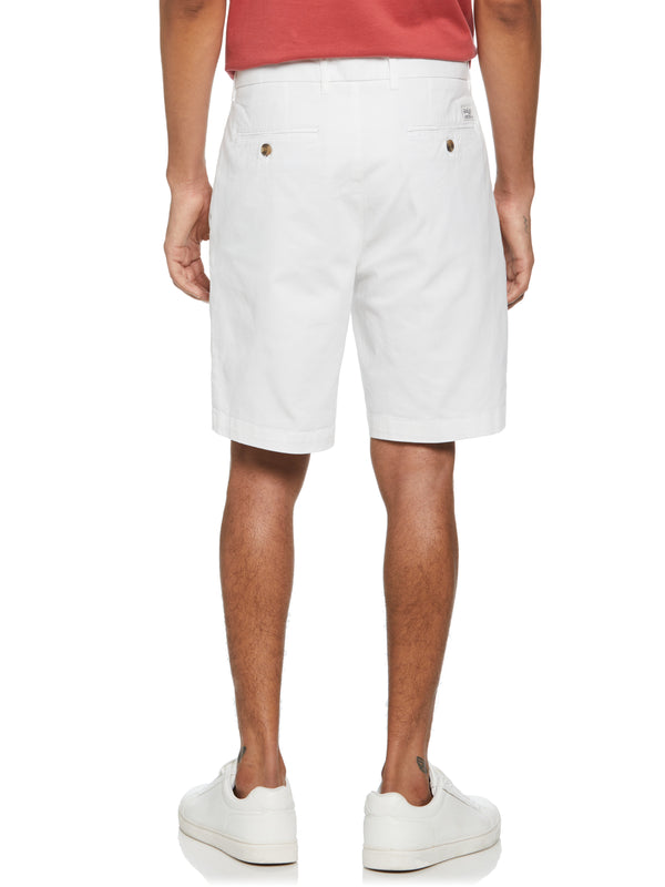 Perry Ellis Flat Front Stretch Chino Short Bright White