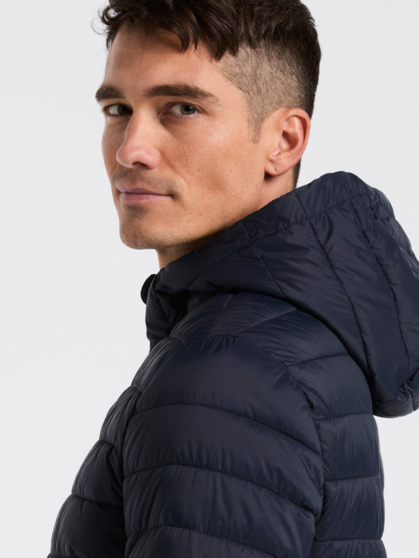 Perry Ellis Hybrid Lightweight Puffer Jacket Dark Sapphire