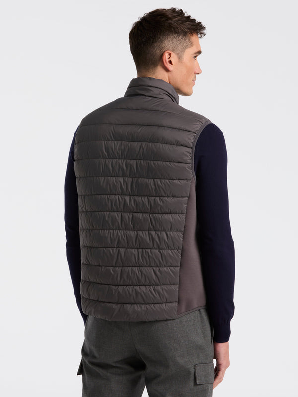Perry Ellis Hybrid Lightweight Puffer Vest Granite Gray