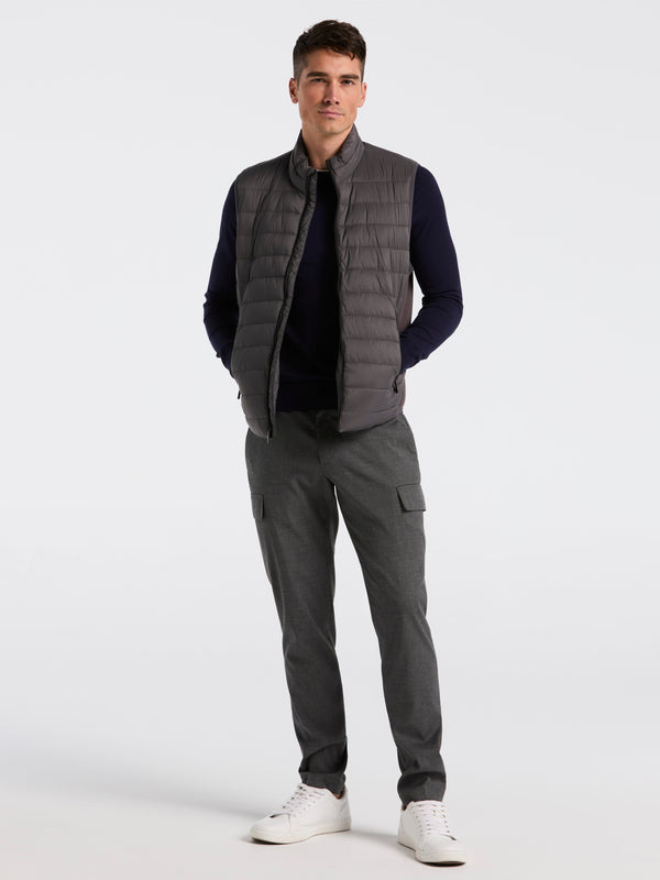 Perry Ellis Hybrid Lightweight Puffer Vest Granite Gray