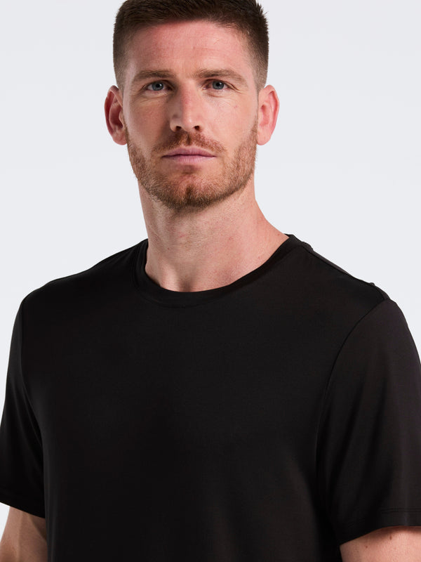 Perry Ellis Jersey Crew Neck Sleep Top Black Beauty