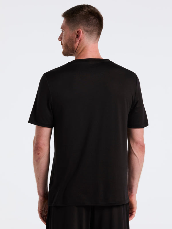 Perry Ellis Jersey Crew Neck Sleep Top Black Beauty