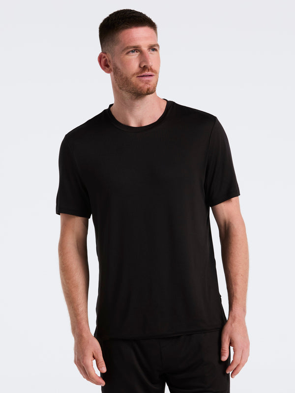perry ellis Jersey Crew Neck Sleep Top Black Beauty
