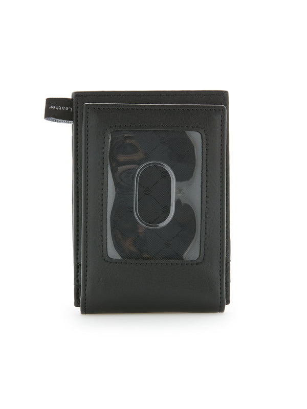 Perry Ellis Leather Magnetic Card Case Wallet Black