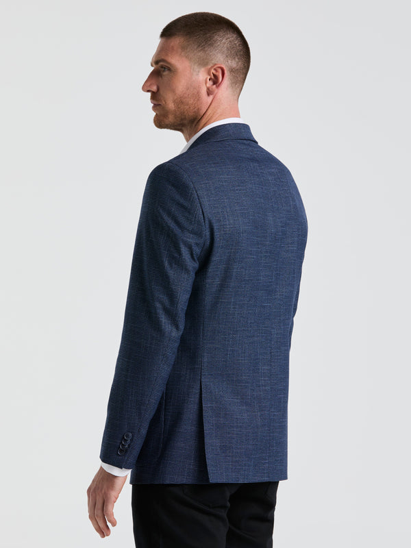 Perry Ellis Mini Houndstooth Pattern Sportcoat Blue